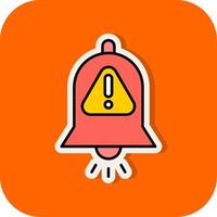 Interruption Filled Orange background Icon vector