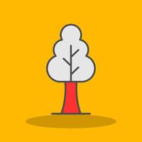 Tree Filled Shadow Icon vector