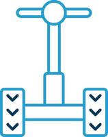 Segway Line Blue Two Color Icon vector