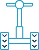 Segway Line Blue Two Color Icon vector