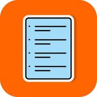 To Do List Filled Orange background Icon vector