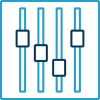 Faders Line Blue Two Color Icon vector