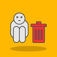 Scavenger Filled Shadow Icon vector
