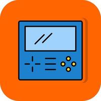 Gameboy Filled Orange background Icon vector