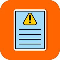 Acceptable Risk Filled Orange background Icon vector