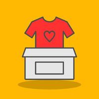 Clothes Donation Filled Shadow Icon vector