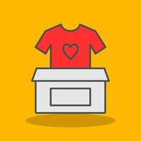 Clothes Donation Filled Shadow Icon vector