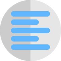 Horizontal Left Align Flat Scale Icon vector