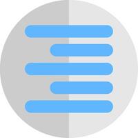 Horizontal Right Align Flat Scale Icon vector
