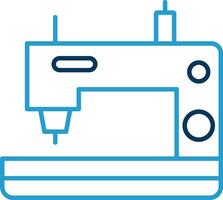 Sewing Machine Line Blue Two Color Icon vector