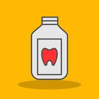 Mouthwash Filled Shadow Icon vector