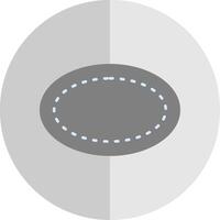 oval plano escala icono vector