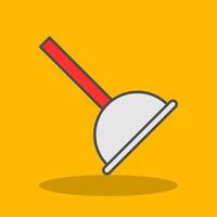 Plunger Filled Shadow Icon vector