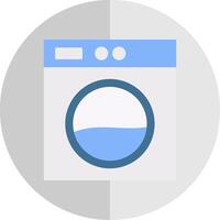 Laundry Machine Flat Scale Icon vector