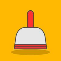 Dustpan Filled Shadow Icon vector