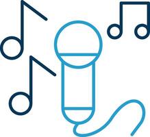 Sing Line Blue Two Color Icon vector