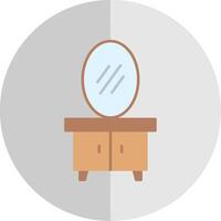 Dressing Table Flat Scale Icon vector