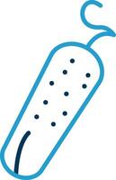 Pickle Line Blue Two Color Icon vector