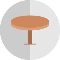 Round Table Flat Scale Icon vector