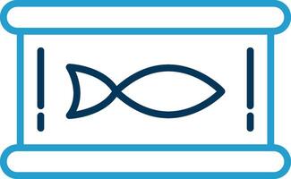 Tuna Line Blue Two Color Icon vector