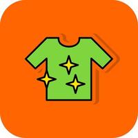 Shirt Filled Orange background Icon vector