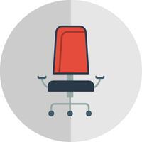 oficina silla plano escala icono vector