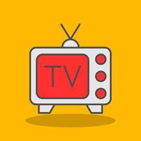 Tv Filled Shadow Icon vector