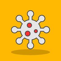 Bacteria Filled Shadow Icon vector