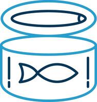 Canned Food Line Blue Two Color Icon vector