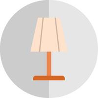 Table Lamp Flat Scale Icon vector