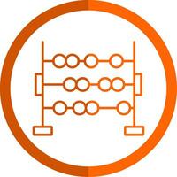 Abacus Line Orange Circle Icon vector