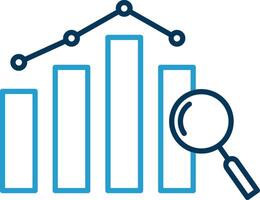 Analysics Line Blue Two Color Icon vector