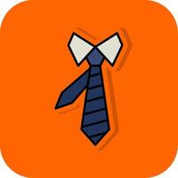 Tie Filled Orange background Icon vector