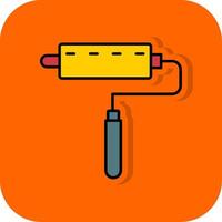 Lint Roller Filled Orange background Icon vector