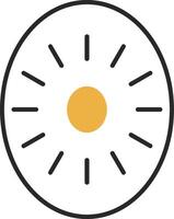 Kiwi Skined Filled Icon vector