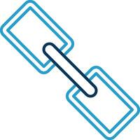 Link Line Blue Two Color Icon vector