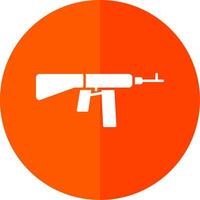 Rifle Glyph Red Circle Icon vector