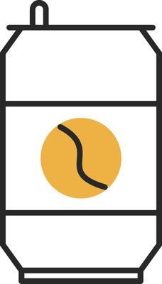 Soda Can Skined Filled Icon
