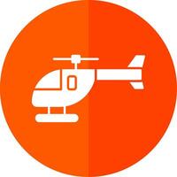 helicóptero glifo rojo circulo icono vector