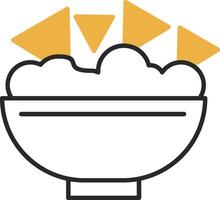 Nachos Skined Filled Icon vector