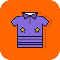 camisa lleno naranja antecedentes icono vector