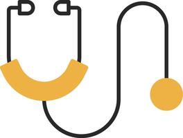 Stethoscope Skined Filled Icon vector