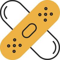 Band - Aid Skined Filled Icon vector