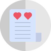 Love Letter Flat Scale Icon vector
