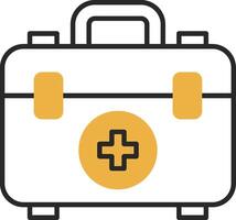 First Aid Box Skined Filled Icon vector