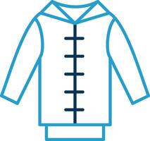 Pull Over Line Blue Two Color Icon vector