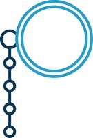 Monocle Line Blue Two Color Icon vector