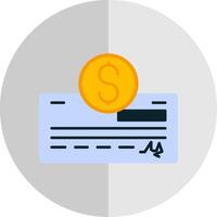 Pay Check Flat Scale Icon vector