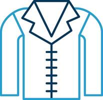 Coat Line Blue Two Color Icon vector