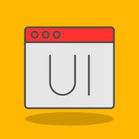 Ui Filled Shadow Icon vector